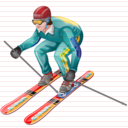 alpine skiing icon