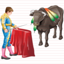 bull fighting icon