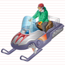 snowmobile racing icon