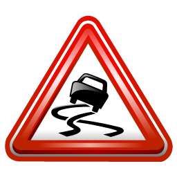 slippery_road_sign icon
