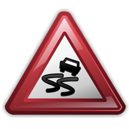slippery_road_sign icon