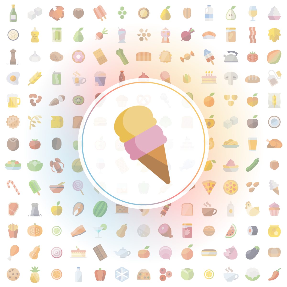 Ice cream double cone Icon - Iconshock