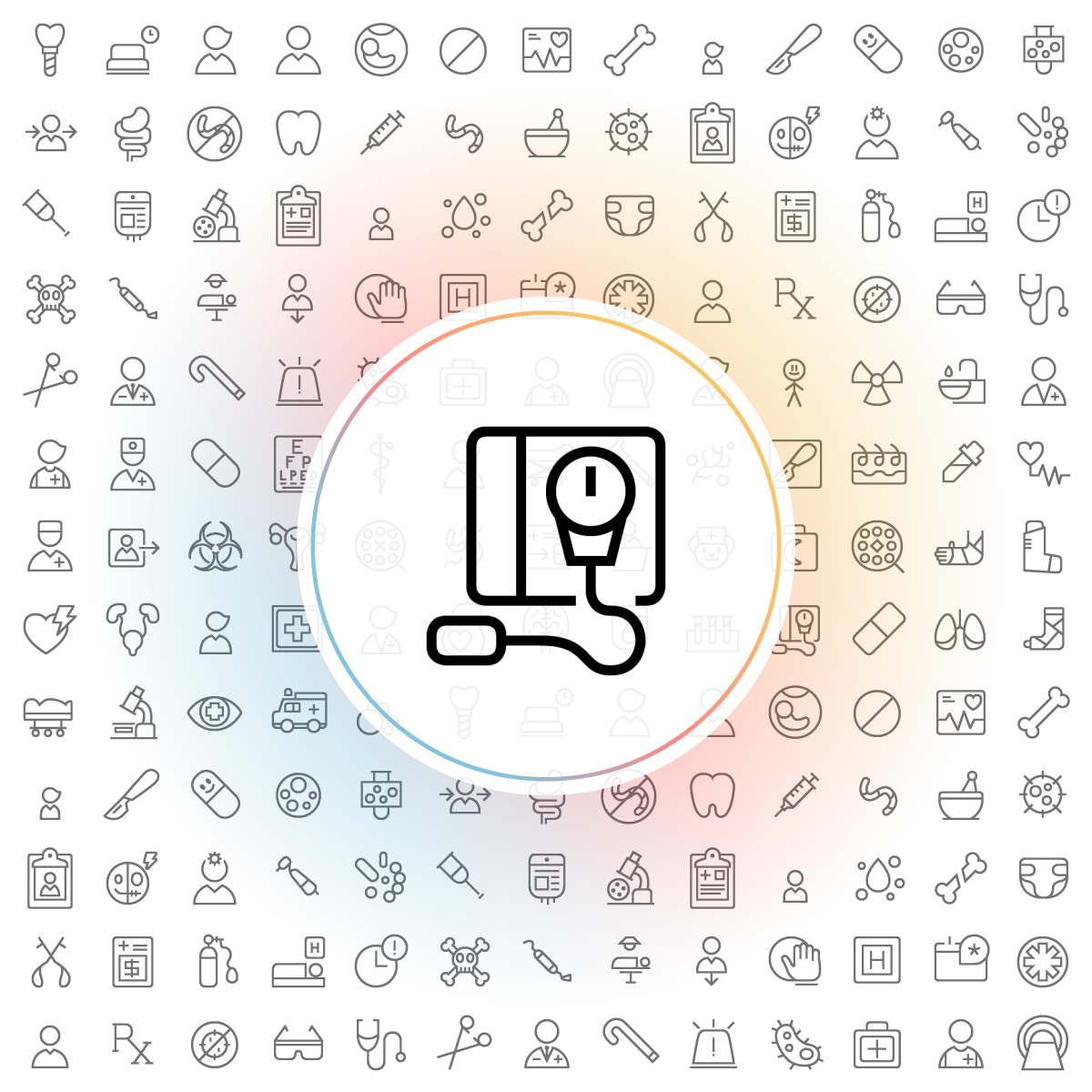 Blood pressure monitor Icons Iconshock