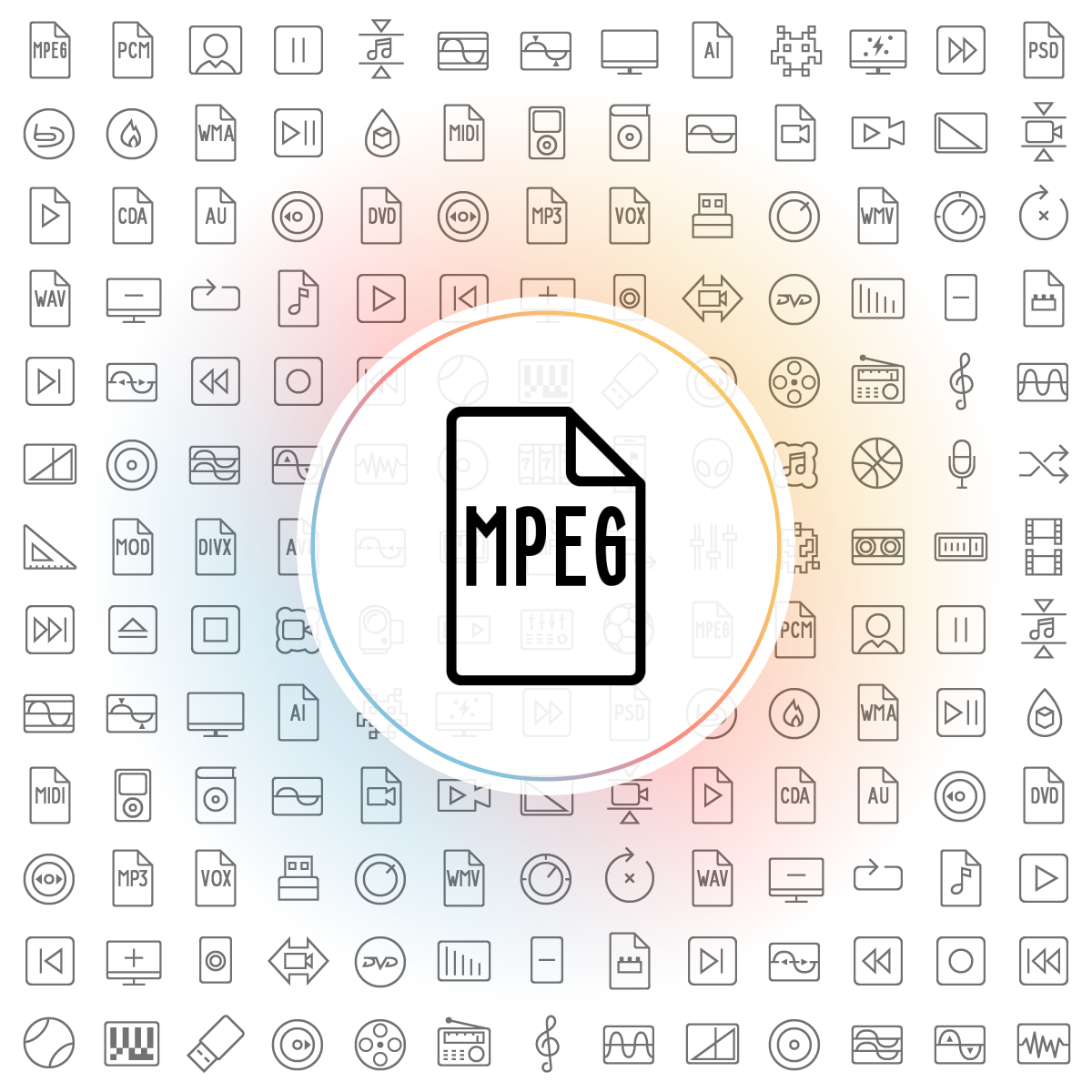 Moving picture experts group Icons Iconshock