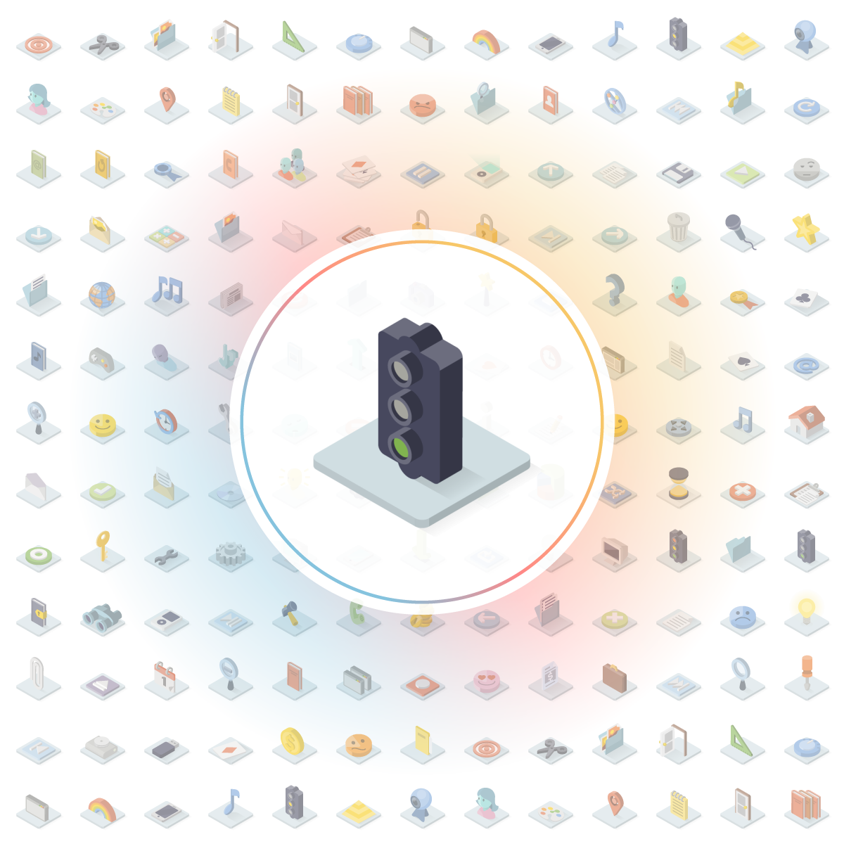 Traffic light green Icon - Iconshock