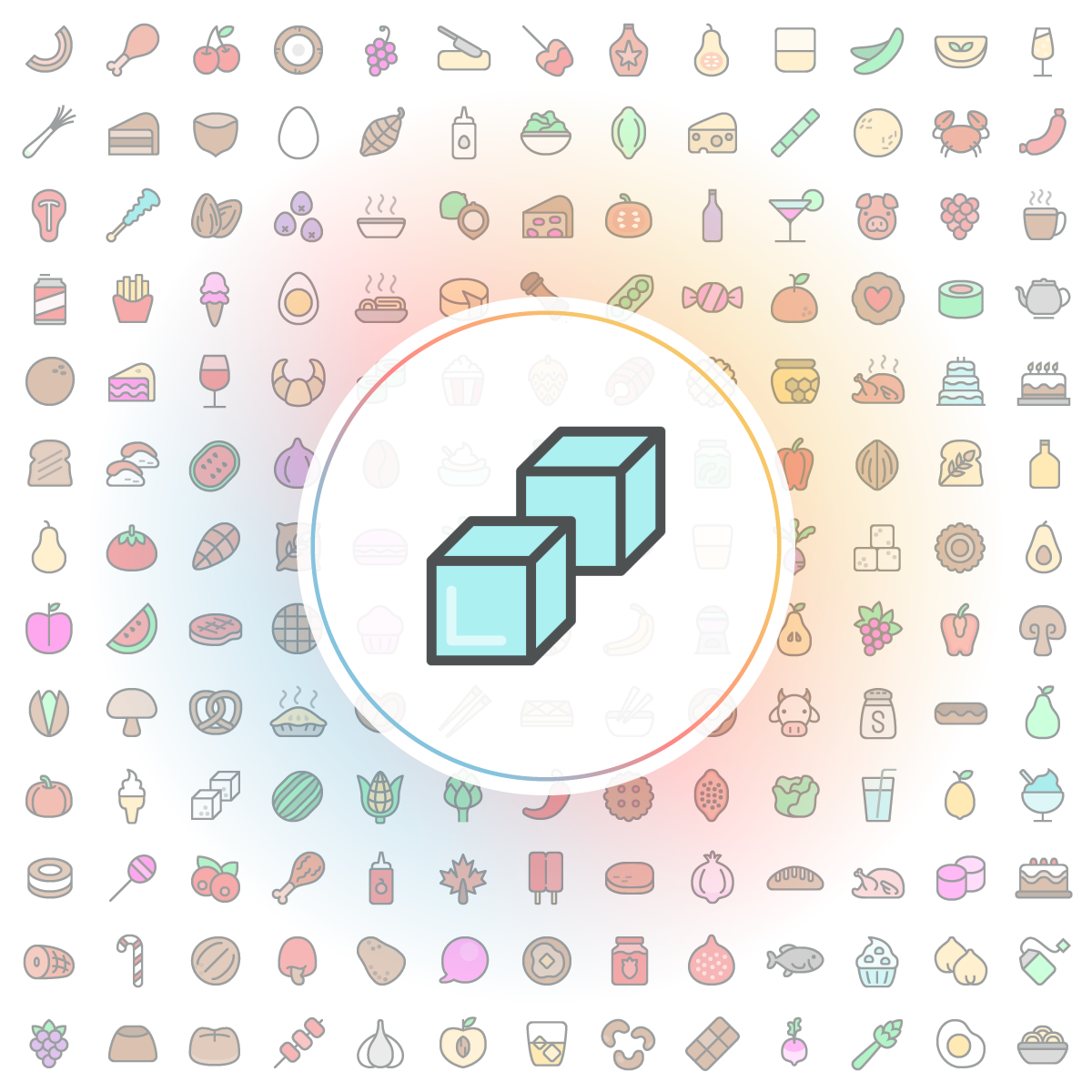 Ice cubes Icon - Iconshock