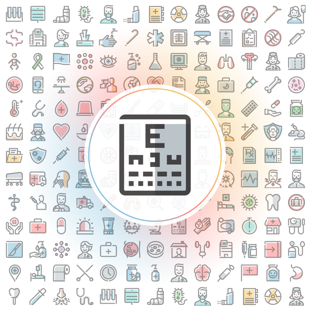 Eye chart Icon - Iconshock