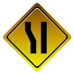 one_lane_sign_icon