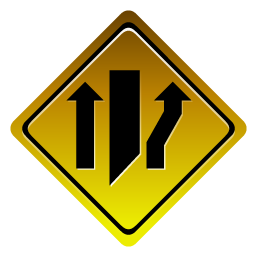 right_lane_closed_ahead_icon