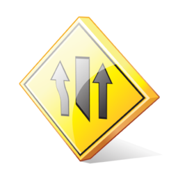 left_lane_closed_ahead_icon