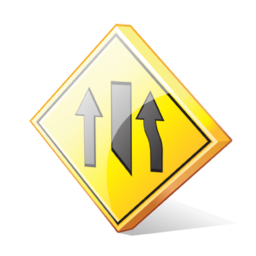 right_lane_closed_ahead_icon