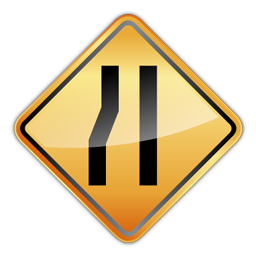 one_lane_sign_icon