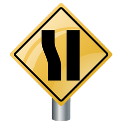 one_lane_sign_icon