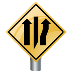 right_lane_closed_ahead_icon