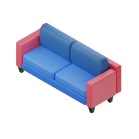 armchair for two 3d icon mall