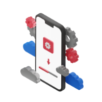 configuration of a telephone 3d icon small