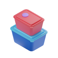 container on top of a container 3d icon small