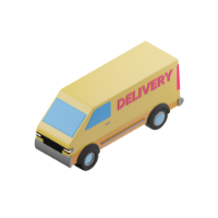 delivery car 3d icon small