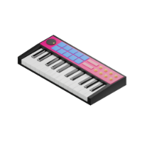 music keyboard 3d icon small