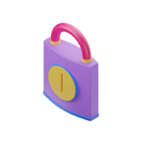 padlock 3d icon small