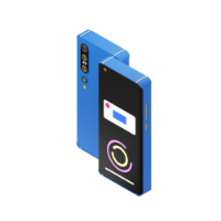 phone from front and back 3d icon small