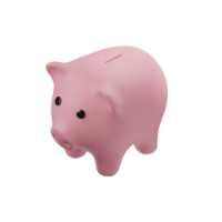 pig piggy bank 3d icon small