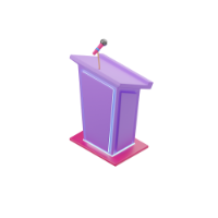 podium for speeches 3d icon small