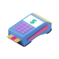 terminal point of sale 3d icon small
