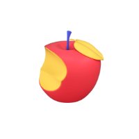 bitten apple 3d icon small