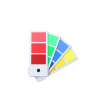 color palette 3d icon small front