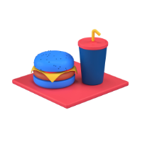 fast food 3d icon small