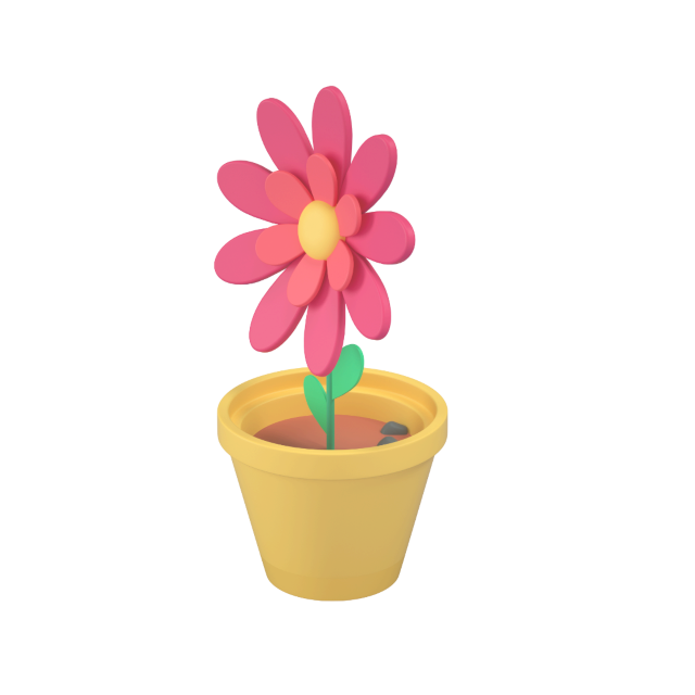 flowerpot 3d icon big perspective 2