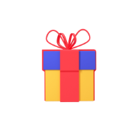 gift 3d icon 2 small front