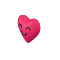 happy heart 3d icon small