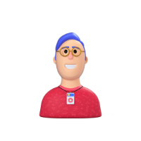 journalist 3d icon small front