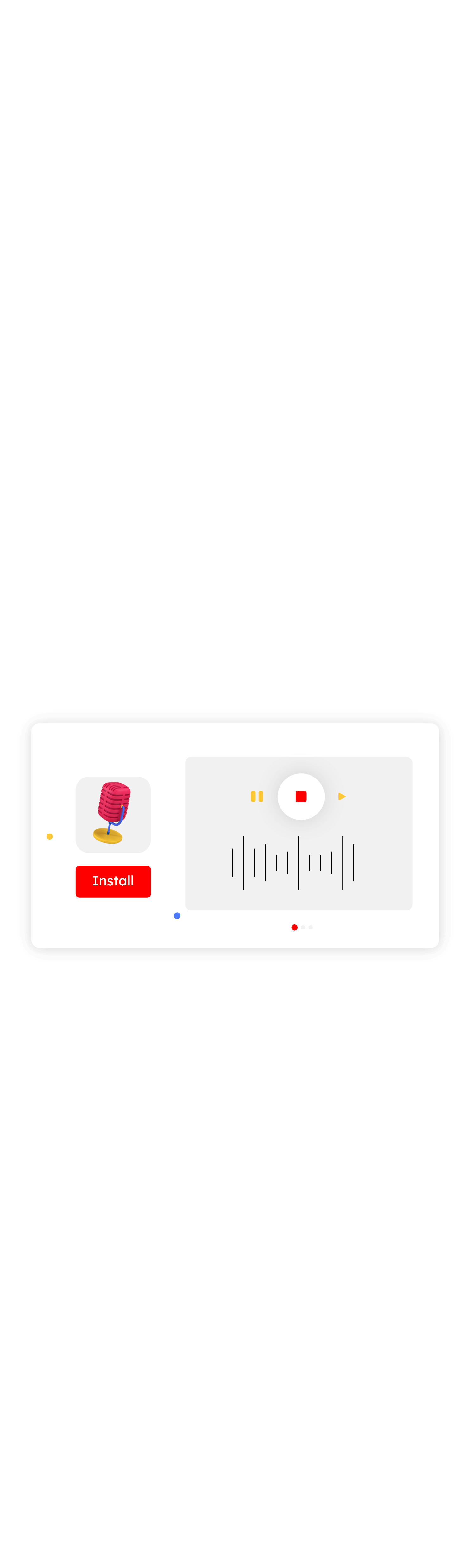 landing application mobile 3d icon set 4