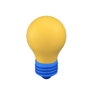 light bulb 3d icon small