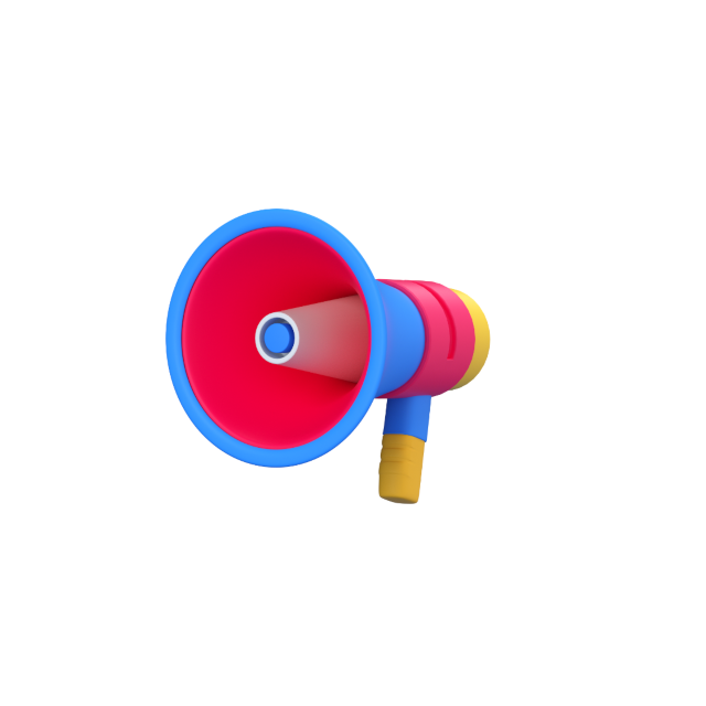 megaphone 3d icon big perspective 1