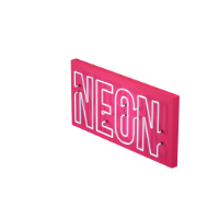 neon sign 3d icon small