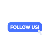 notice of follow us 3d icon small front