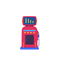 petrol pump 3d icon small front