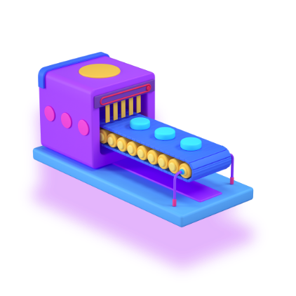 processing machine 3d icon big