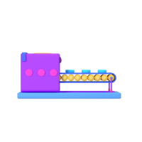 processing machine 3d icon small front