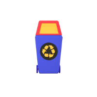 recycle bin 3d icon small front