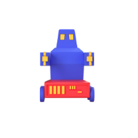 robot 3d icon small front