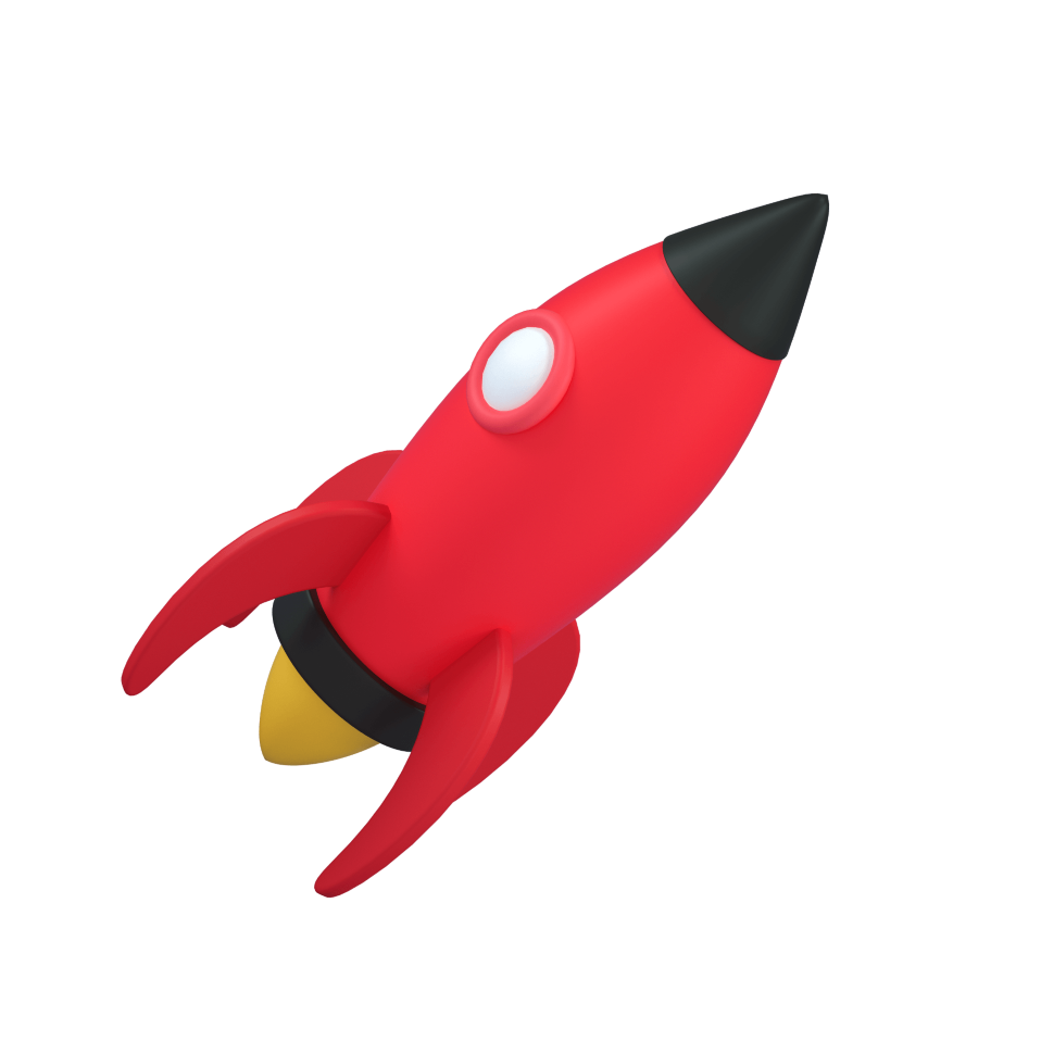 rocket 3d icon layer