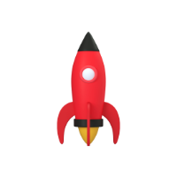 rocket 3d icon small front
