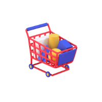 shopping cart 3d icon small