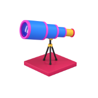 telescope 3d icon small