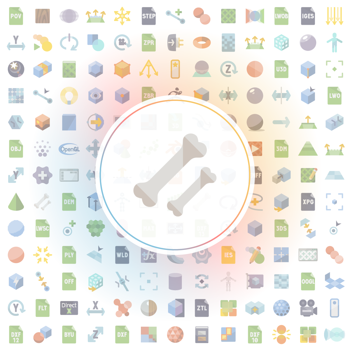 Skeletal animation rigging system Icons - Iconshock